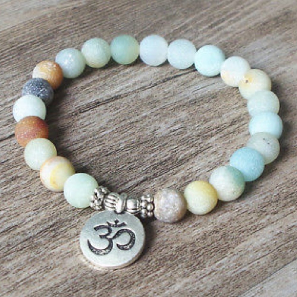 OM SYMBOL CHARM BRACELET YOGA MEDITATION SPIRITUAL